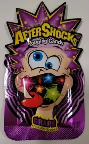Aftershock Grape Popping Candy 4 Count Free Shipping