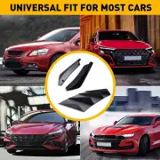 Set Of Shark Fin Rear Diffuser Bumper Fin Spoiler Lip Splitter Black & Rear Spat