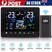 Digital LCD Indoor & Outdoor Wireless Weather Station Alarm Clock Thermometer