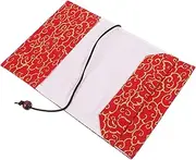 LALAFINA Elegant Gold Embossed Cloud Pattern Book Cover Fabric Dust Jacket for Textbooks Hardcover Bible