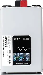 8000W Pure Sine Wave Power Inverter Charger 12V 24V 48V 60V 72V DC to 120V 230V AC Converter for Truck, Home, RV, Off-Grid Solar Power Inverter(Size:72v to 110v)