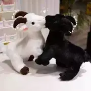 30-40cm White Goat High Fidelity Anime Cute Plushie Sheep Plush Toys Lifelike D