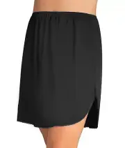Vanity Fair Daywear Solutions 100% Nylon Black Half Slip Size 2XL Length 20"