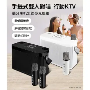 aibo 藍牙無線 雙麥克風K歌音箱 【現貨】合格認證 迷你KTV 卡拉OK K歌神器 藍牙音響 行動KTV