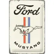 Nostalgic-Art 20x30cm Sign Ford Mustang Horse & Stripes Medium Home/Office Decor