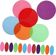 Skill Development 24pcs Round Carpet Dots Boys and Girls Play Rug Stickers 10cm Diameter Classroom Training Mat Hook and Loop