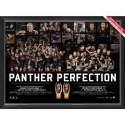 PENRITH PANTHERS 2022 PREMIERS FRAMED NRL SPORTS PRINT CLEARY LUI TO'O YEO