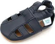 [Dotty Fish] Soft Leather Baby Shoes. Kids Sandals in