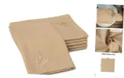 Dining Table Napkins Set of 6 | 17" x 17" (Set of 6) Light Beige Butterfly