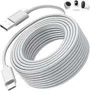 10M/33FT USB C Cable Long Power Extension Cord for Xiaomi Mi Camera 2K/CCTV/Blink Mini 2/eufy Indoor Cam Security Security Cameras, USB to USBC Outdoor Indoor Cord with Wire Clips Cable Nails,White