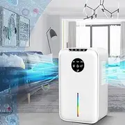 LeoLeoyy Quiet Dehumidifier with 24H Timer Mode, Portable Small Dehumidifiers with 7 Colors Light for Bedroom, Bathroom