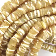 Natural Mother Of Pearl MOP Heishi Disc Beads Gemstone 15.5" Strand 4mm 6mm 8mm