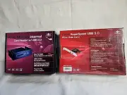 Mutli MemCard Reader w/ USB 2.0 Black & 2 Port Super Speed USB 3.0 PCI-e Host Cd