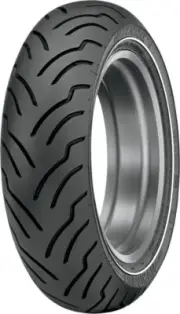 Dunlop American Elite Cruiser Tire 180/65B16 N-Wht Stripe 81H Rear Bltd Tubeless
