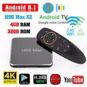 H96 MAX X2 S905X2 Android 8.1 TV Box 4G 32G/64G Smart Set Top Box Voice Control