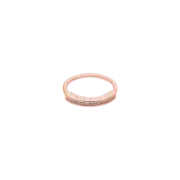 (W) Pandora Signature I-D Pave Ring Rose Gold Plated Clear