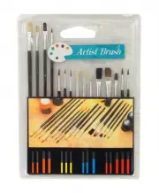 Artist Paint Brush Set 15pc all Purpose Oil, Watercolor, and Acrylic Paints
