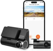 70mai A810 4K Dash Cam Front and Rear, Dual Camera for Cars with Black