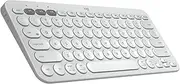 Logitech K380 Pebble Wireless Multi-Device Keyboard for Apple iOS, Apple TV Android or Chrome, Bluetooth, Compact Space-Saving Design, PC/Mac/Laptop/Smartphone/Tablet - Off White