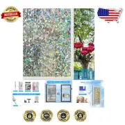 Non-Adhesive Static Cling Rainbow Window Film, 35.4 x 157.4 Inch Decoration