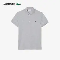 在飛比找momo購物網優惠-【LACOSTE】男裝-經典修身短袖Polo衫(灰色)