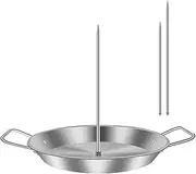 Thickened Stainless Steel Vertical Skewer Stand for Tacos Al Pastor, Shawarma and Kebabs, 3 Removable BBQ Skewers (8", 10", 12") for Grill, Smoker, Oven, Heavy-Duty Rotisserie-Style Meat Holder