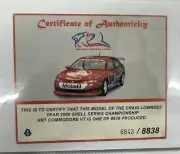 1:18 Certificate: Crqig Lowndes Year 2000 Shell Series Championship VT Commodore
