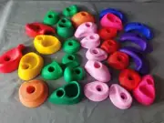 30Pcs/Set Rock Climbing Holds Wood Wall Climbing Stones Toys Kids Playground Gam
