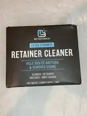 Retainer and Denture Cleaner 240 Tablets Removes Bad Odors Discoloration Stains
