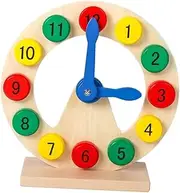 CHICAMPERA 1Pc Wooden Number Clock Educational Cognitive Clock Puzzle for Safe and Teaching Tool for Birthday Present