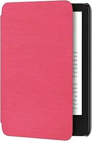 Ayotu Fabric Case for All-New 6" Basic Kindle 11th Generation (2024/2022 Release) (Model no: RS23CV/C2V2L3) - Durable Smart Cover with Auto Wake/Sleep - Support Back Cover Adsorption, Pink
