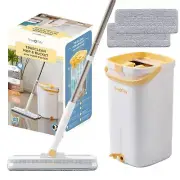 ® TrueClean Mop & Bucket Spin Mop Pump System, Patent Pending 3 Compartments ...