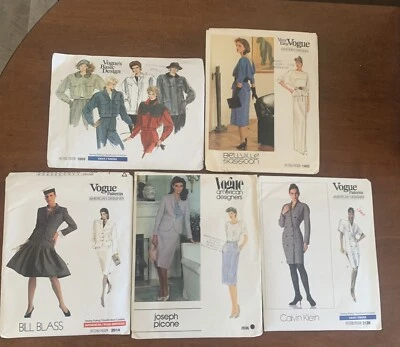 Vogue Sewing Patterns Women's Size 14 Mixed Designs