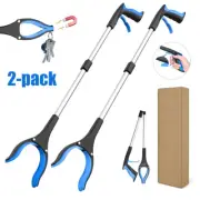 2-PACK Collapsible Garbage Collector Picker Pickup Tool Clamp Extender Grabber
