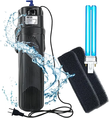 Filtro de acuario Sun JUP-01 para tanque de 40-80 galones transparente