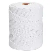 200 Yards of 2mm Macrame Cord for Crafts, White Cotton String for Gift