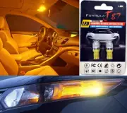 LED 5050 Light Orange Amber 168 Two Bulb Front Side Marker Parking Replacement