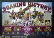 MANLY WARRINGAH SEA EAGLES NRL PREMIERS 2011 POSTER FRAMED FULLY GLASSED