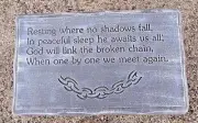 Bench top mold memorial religious abs plastic concrete mold 22"x 13.5" x 2.25"