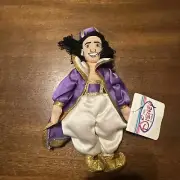 Vintage Walt Disney Beanbag Toy Prince Ali Aladdin Disney Store Plush NWT