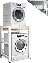 Adjustable Stacking Kit for Washing Machine Over Washer Machine Shelf with 400kg Capacity Ideal for Bathroom Kitchen Balcony and Laundry Room Storage