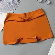 [FARZAH] Women Panties Female Underwear 3PCS/Set Seamless Women Boyshorts Boxers Cotton Crotch Ladies Safety Pants Thin Underwear for Spring Summer(Orange 1pc,L)