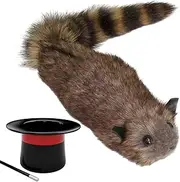 Simulation Raccoon Magic Toy, Spring Raccoon Magic Trick Spring Stuffed Animal Toy, Moving Magic Trick Stage Street Illusion Gimmick Magician Props