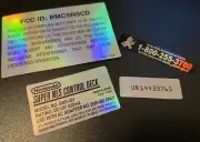 Nintendo SNES New Custom Replacement Console Label Sticker Set - Holographic