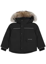 Canada Goose Kids Lynx Fur-trimmed Artic-Tech Parka - Black 4 years