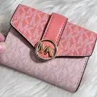 New With Tag Michael Kors Carmen Medium Logo Wallet~Sherbert Multi Color