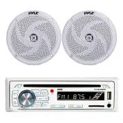 Pyle Bluetooth Marine AM/FM CD Stereo Receiver, 2x 5.25" 180W Speakers