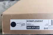IKEA KOMPLEMENT Drawer With Glass Front Black-brown 19 5/8x22 7/8" 804.471.53