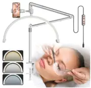 Half Moon Lash Light for Eyelash Extensions Lamp with Phone Holder 3000k-6000k