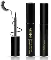 [EMEDA] 2 PCS Black Eyelash Glue False Eyelash Glue Super Strong Hold Professional Eyelash Glue Lashes Glue Best Eyelash Glue Black Eyelash Adhesive Eye Lash Glue Latex Free Glue for Eyelashes